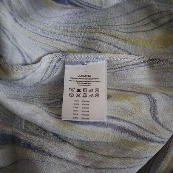 Lusana x Anthropologie Women's Sz Small US 4 Marbled Strappy Midi Dress - Picture 6 of 10